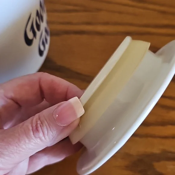 White and Blue Dog Treat Jar - Picture 5 of 9